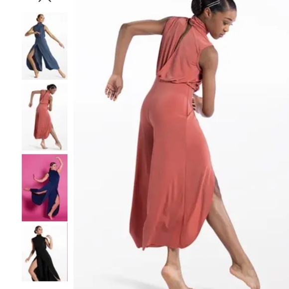 weissman dance costume contemporary lyrical burgundy maroon small jazz - Picture 4 of 6